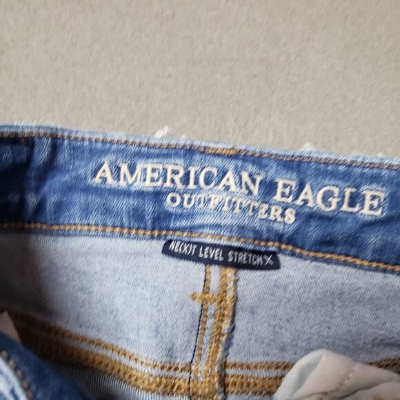 American Eagle Next Level Stretch X Size 0 Hi-Rise distressed Jegging - Picture 5 of 14